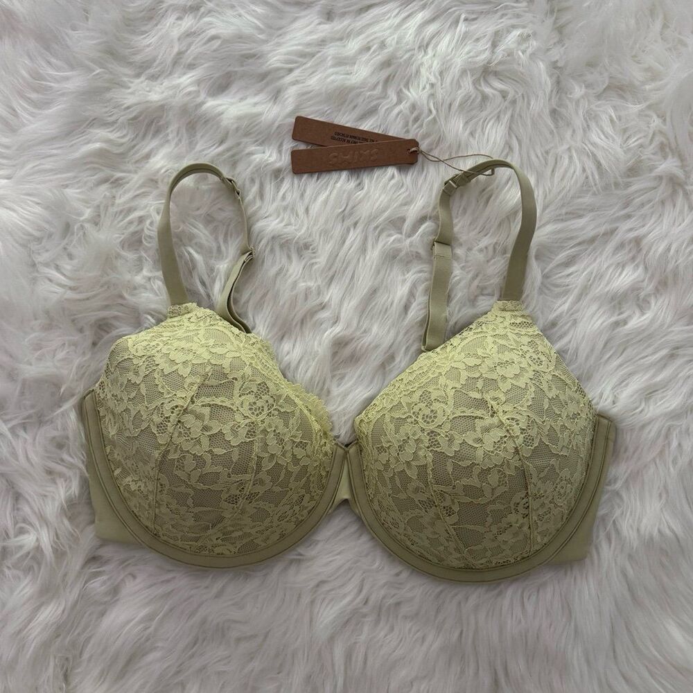 Skims Fits Everybody Lace T-shirt Bra Sage Multi 38D